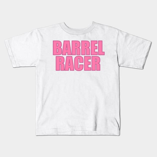 Barrel Racer Kids T-Shirt by sarelitay